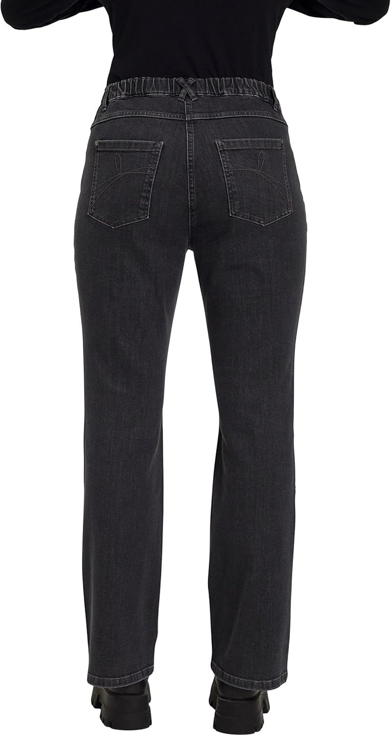 Ulla Popken Damen Jeans Bootcut Denim 47W / 32L Blau, 47W / 32L Blau