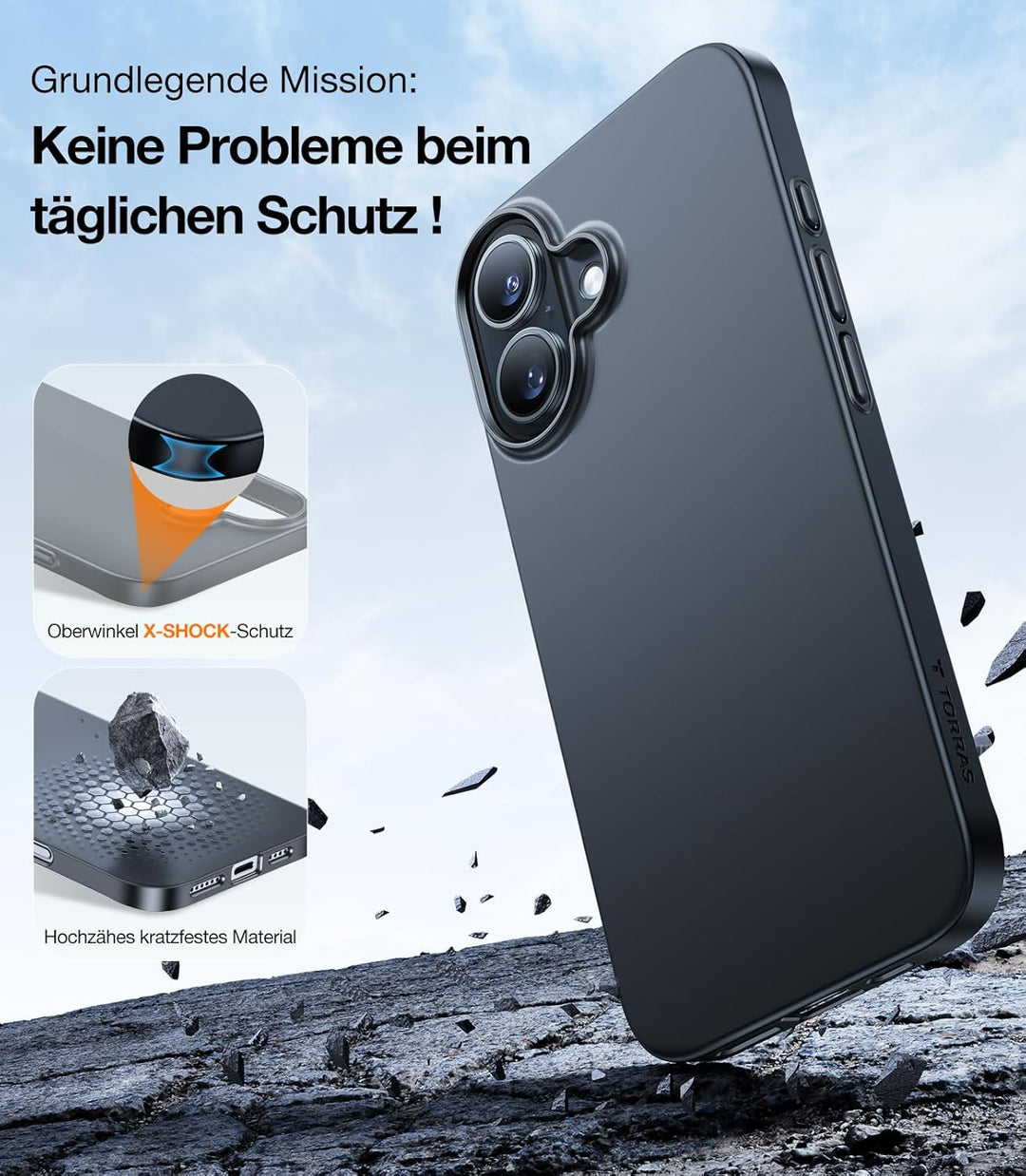 TORRAS Ultra Dünn für iPhone 16 Hülle für MagSafe [Nr. 1 Magnetkraft] Handyhülle iPhone 16 Stossfest
