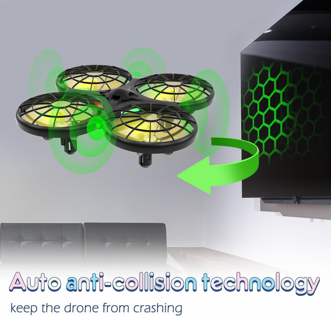 Loolinn | Drohne für Kinder - Mini Drohne, RC Quadrocopter mit Antikollisionstechnologie / 360° Flip