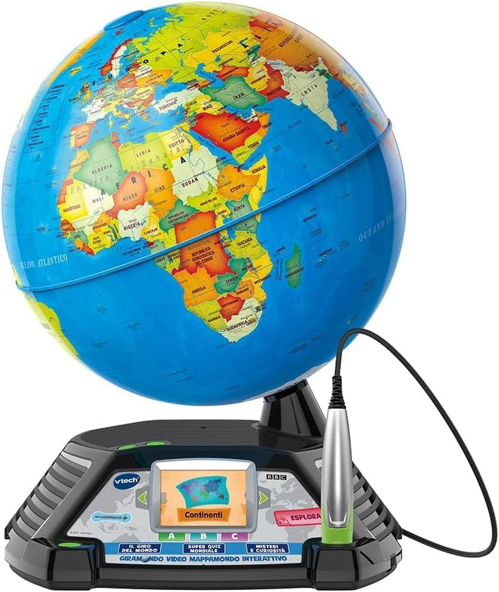 VTech Giramondo Interaktiver Videokarten, Weltkarte für Kinder, mit Touch-Stift und Bildschirm 2,7 Z
