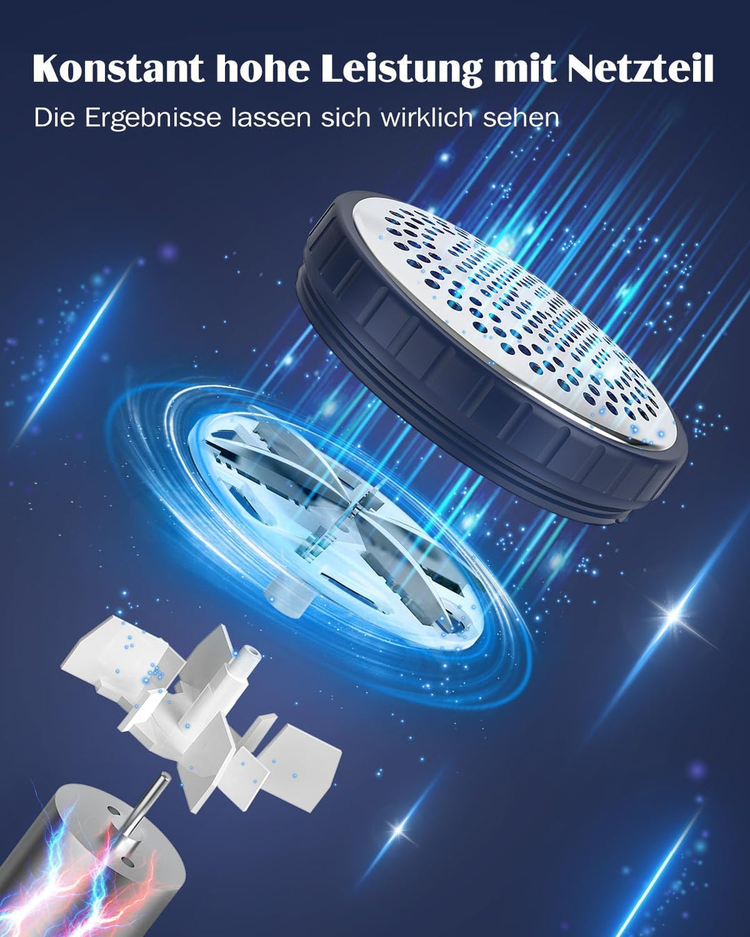 BEAUTURAL Fusselrasierer mit Stromkabel oder Batterie, Wollrasierer Elektrisch, Starker Fusselentfer