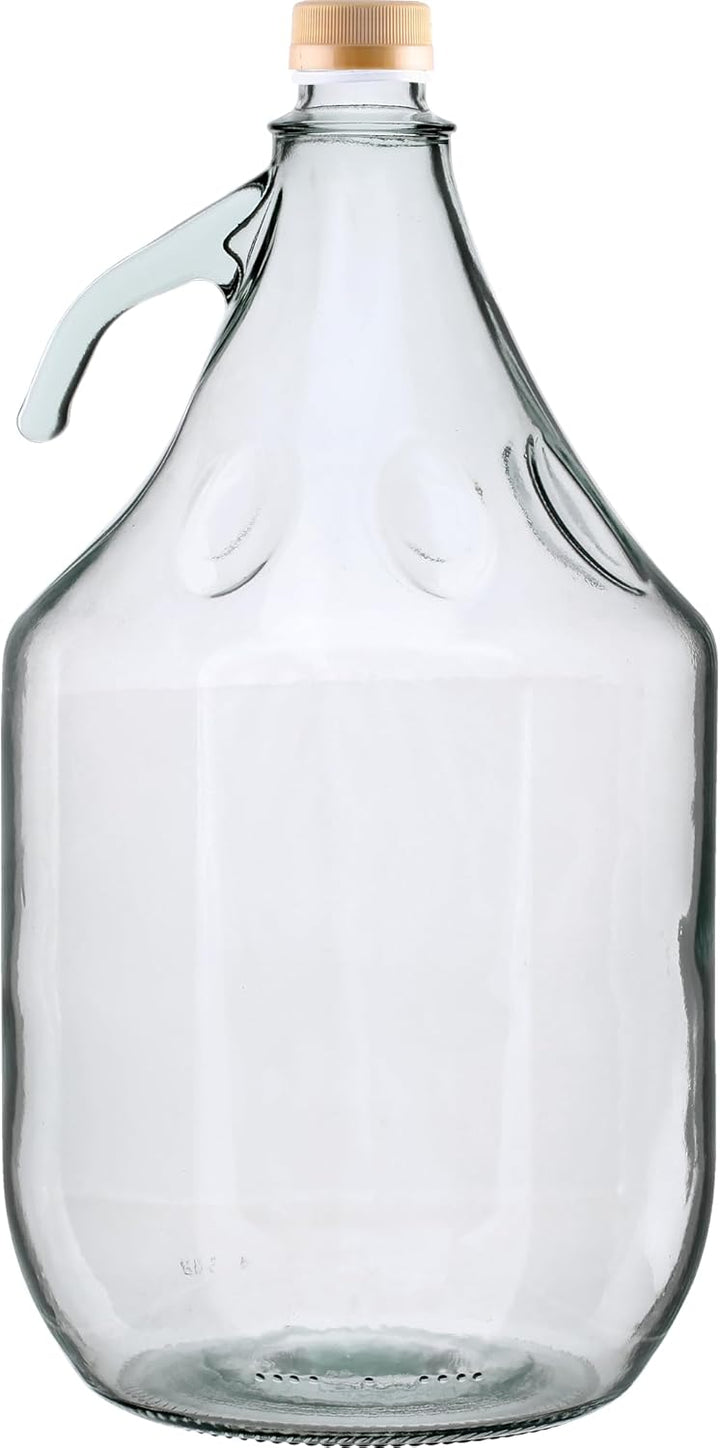 Unbekannt 4 STÜCK 5L Gärballon mit SCHRAUBVERSCHLUSS Flasche Glasballon Weinballon Glasflasche
