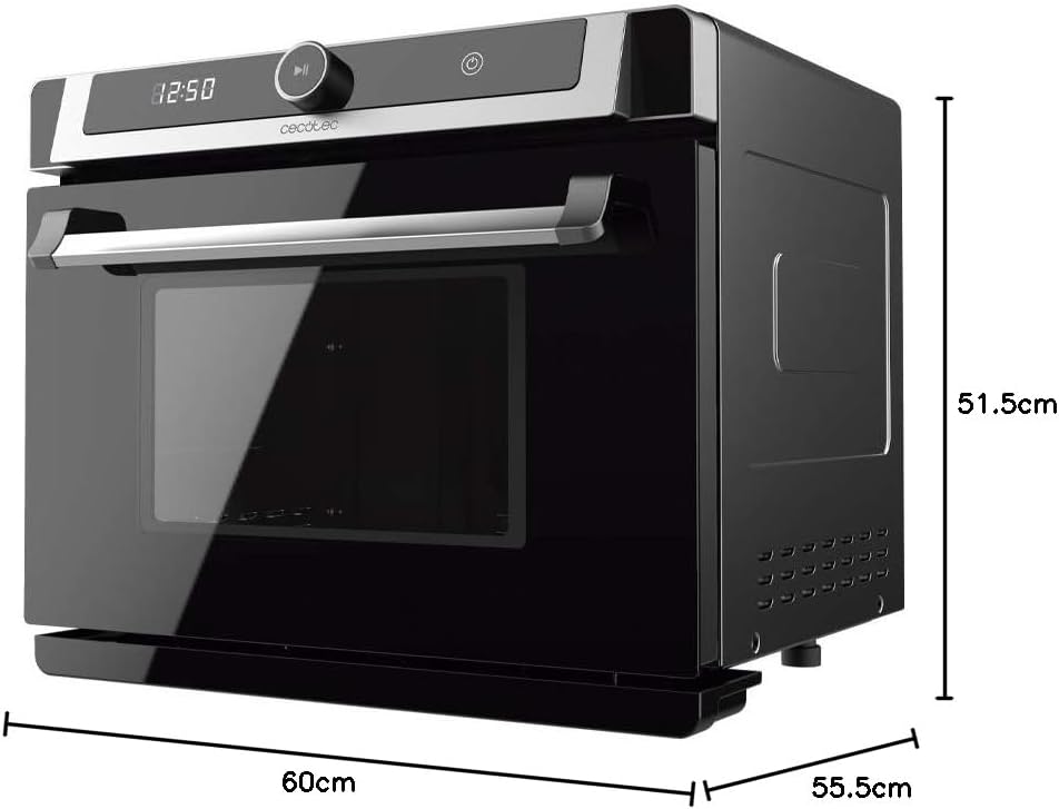 Cecotec Dampfofen Bake&amp;Steam 4000 Combi Gyro. 2400W, 3-in-1-Ofen: Dampf, Konvektion und Ölfritteuse,
