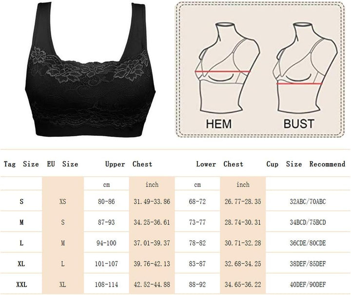 Litthing Underwear Damen Sport BH Spitze Büstenhalter 1/2/3er Pack Atmungsaktiver Bequem für Yoga Fi
