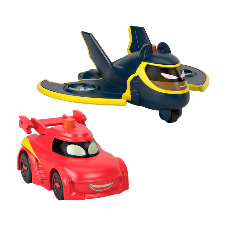 Fisher-Price Bathwheels Redbird und Batwing und 3 Knopfzellen - Spielzeugauto-Set mit 2 Batwheels-Fi