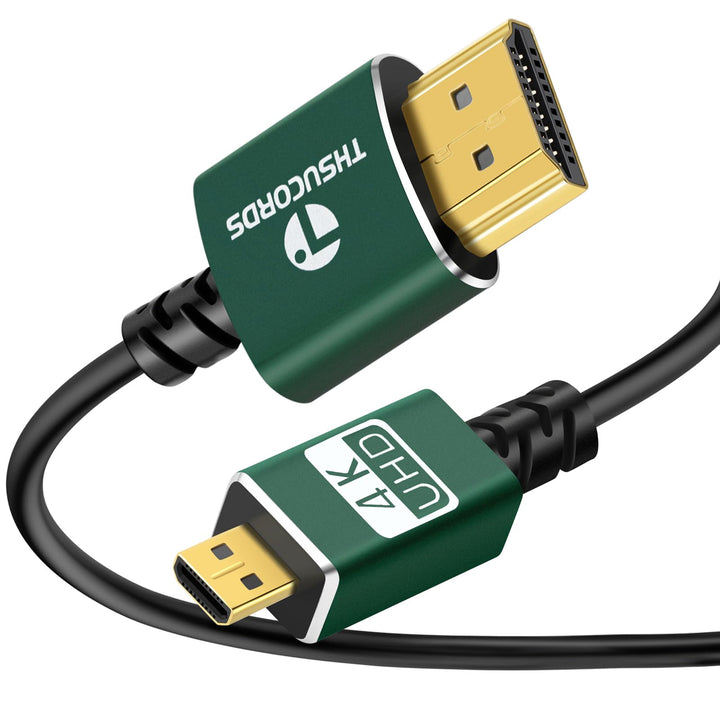 Dünnes Micro HDMI auf HDMI Kabel 5M, Ultradünnes Flexibles HDMI Micro Typ D auf Typ A Kabel Unterstü