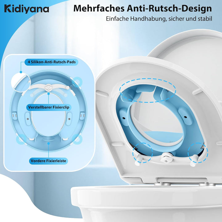 Toilettenaufsatz für Kinder, Kinder Toilettensitz mit weichem, abnehmbarem Sitzpolster, rutschfester