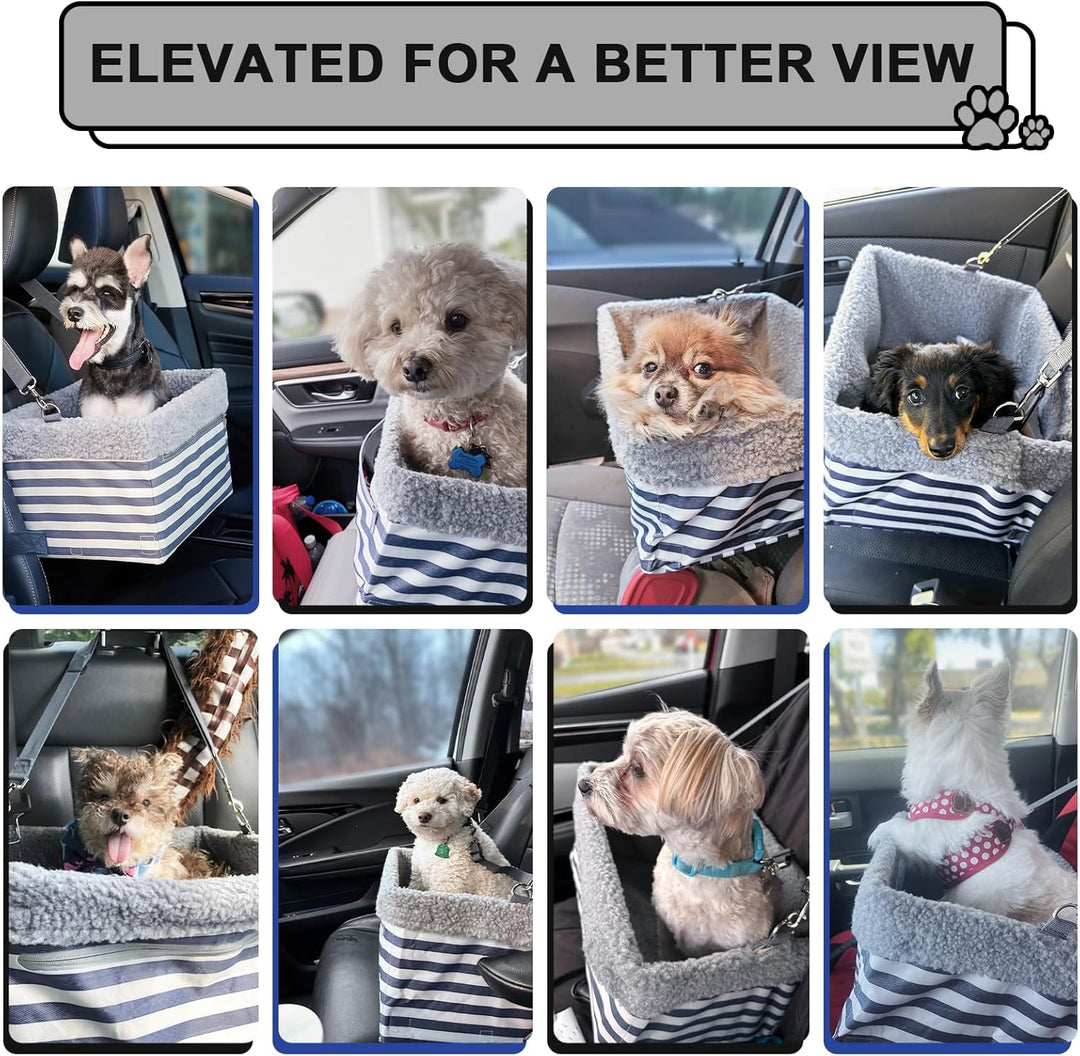 Hunde-Autositz für kleine Hunde, Erhöhter Hundesitz für Hunde Welpenautositz Hundeaussicht, Haustier