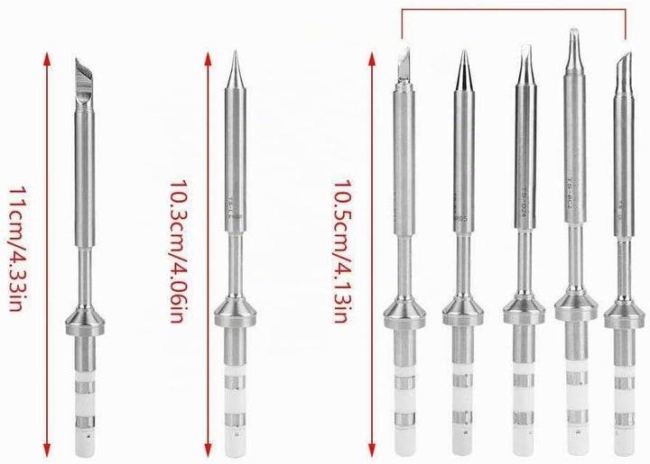 Broco TS100 Lötspitze,7pcs Mini Edelstahl Lötspitzen Ersatz for TS100 Lötkolben 7 Typen TS-K TS-KU T