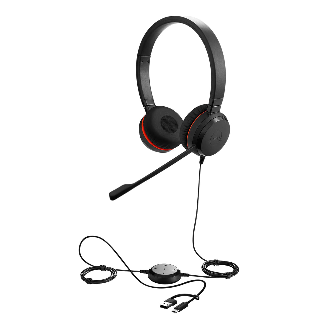Jabra Evolve 20 SE Stereo Headset - Unified Communication Zertifizierte Kopfhörer für VoIP Softphone