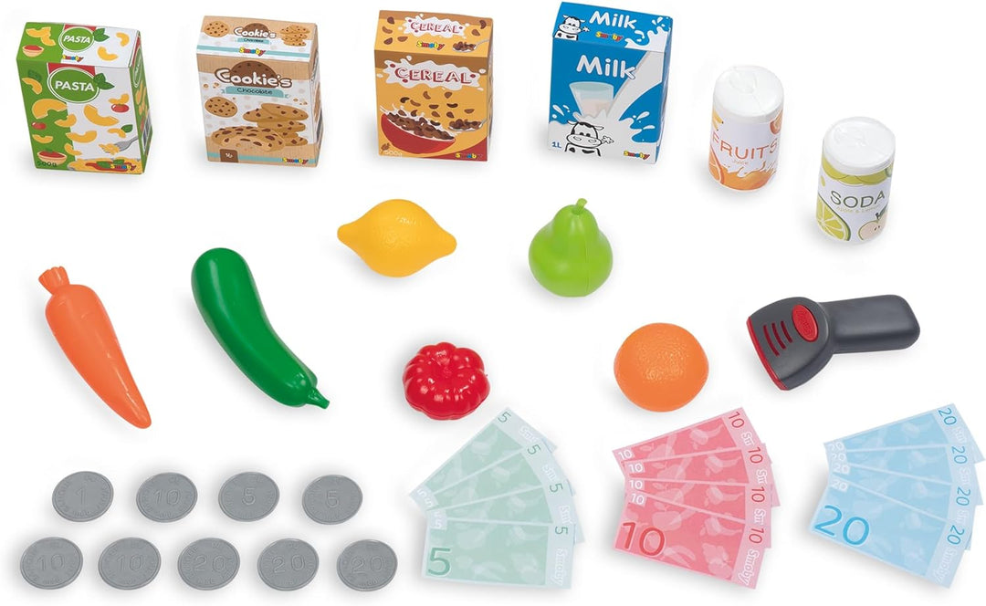 Smoby - Supermarkt mit Einkaufswagen - Spielsupermarkt mit Licht, Sound und Elektronischen Funktione