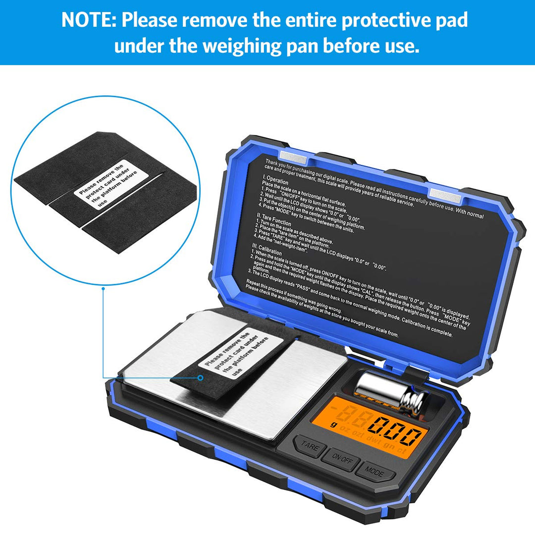 Brifit Feinwaage 0,01g, 200 x 0.01g Taschenwaage Digitalwaage mit EIN 50g Edelstahl Kalibriergewicht