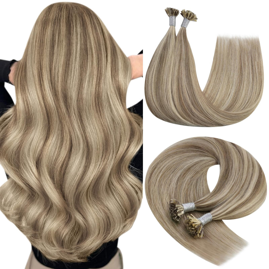 YoungSee Bonding Extensions Echthaar 40 cm Extensions Echthaar Bondings 1g Extensions Bondings Echth