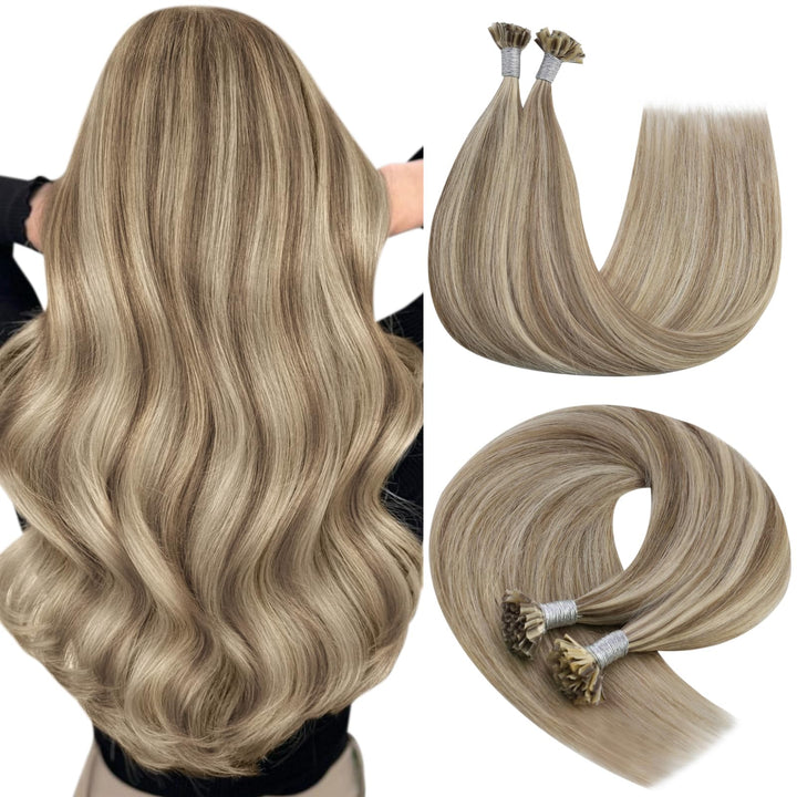 YoungSee Bonding Extensions Echthaar 40 cm Extensions Echthaar Bondings 1g Extensions Bondings Echth