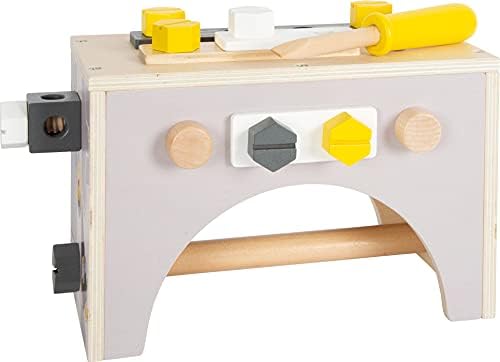 small foot Werkzeugkasten 2in1 "Miniwob" aus Holz, auch als Werkbank nutzbar, mit Kinderwerkzeugen,