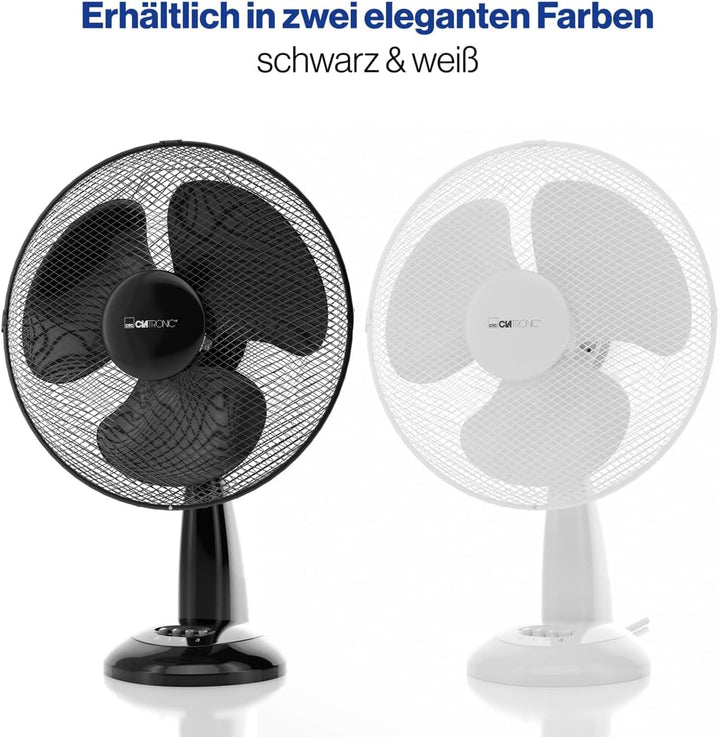 Clatronic Ventilator für Tisch/Tischventilator VL 3602; Mini-Fan für Schlafzimmer, Büro, Wohnmobil;