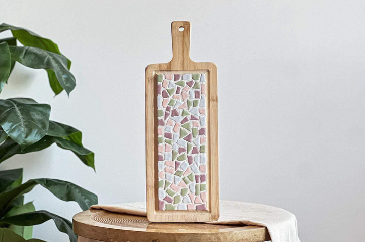 Little Creations Mosaik Servierbrett Pastell | Bastelset Erwachsene | DIY set Erwachsene | 40 cm, Pa