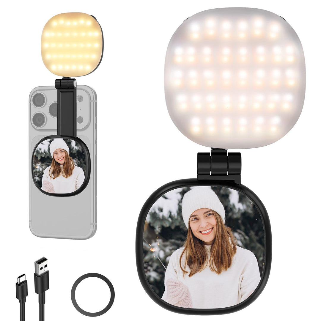 NEEWER Basics Magnetisches Selfie Licht Handy kompatibel mit MagSafe iPhone, 2W zweifarbiges kleines