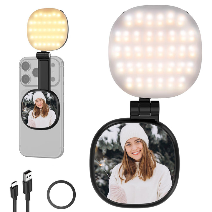 NEEWER Basics Magnetisches Selfie Licht Handy kompatibel mit MagSafe iPhone, 2W zweifarbiges kleines