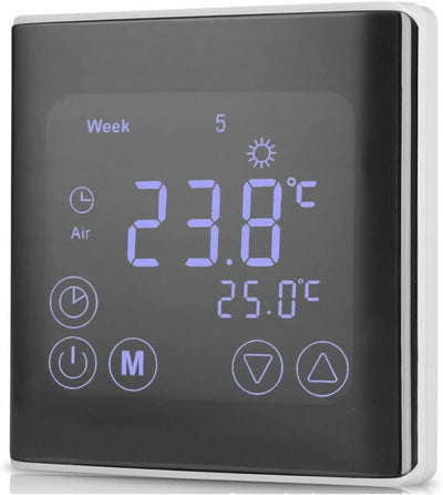 Digitales UP-Thermostat Fussbodenheizung Raumthermostat Touch Heizungsthermostat White BY-17 kein WL