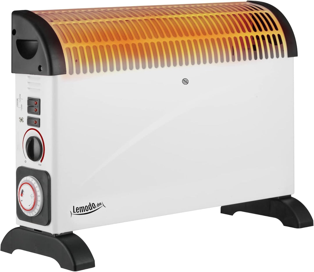 LEMODO Elektroheizung | Mobile Konvektor Heizung | Elektrische Heizung mit 3 Leistungsstufen (750W /
