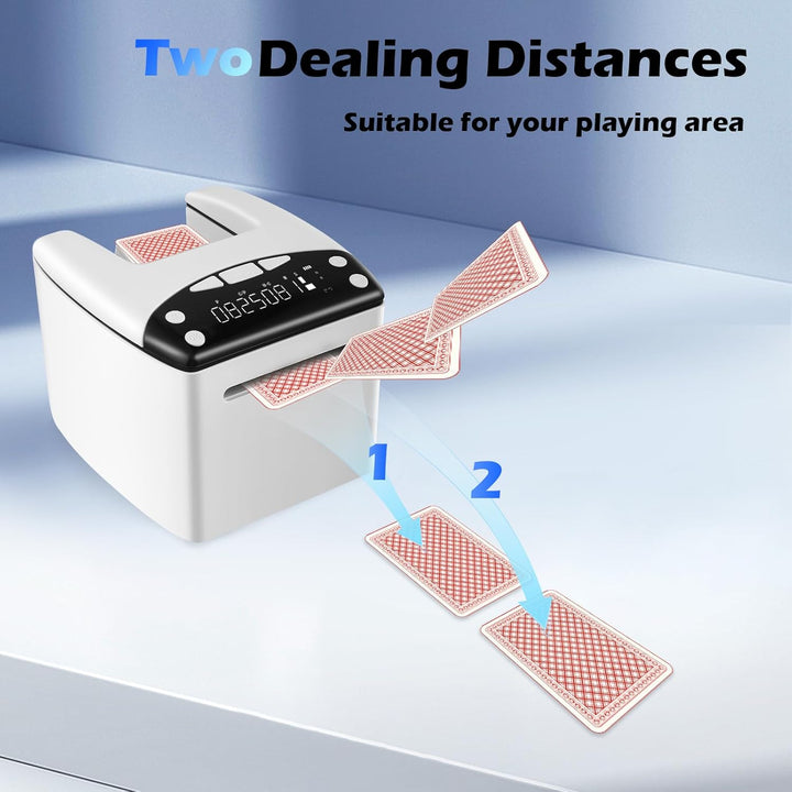 Automatischer Kartengeber, Automatischer Karten Austeiler mit 8 Spielern, 360° Drehung, 4000mah Wied