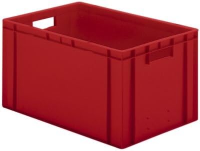 Euro-Format-Stapelbehälter, Wände und Boden geschlossen - LxBxH 600 x 400 x 320 mm - grün, VE 5 Stk