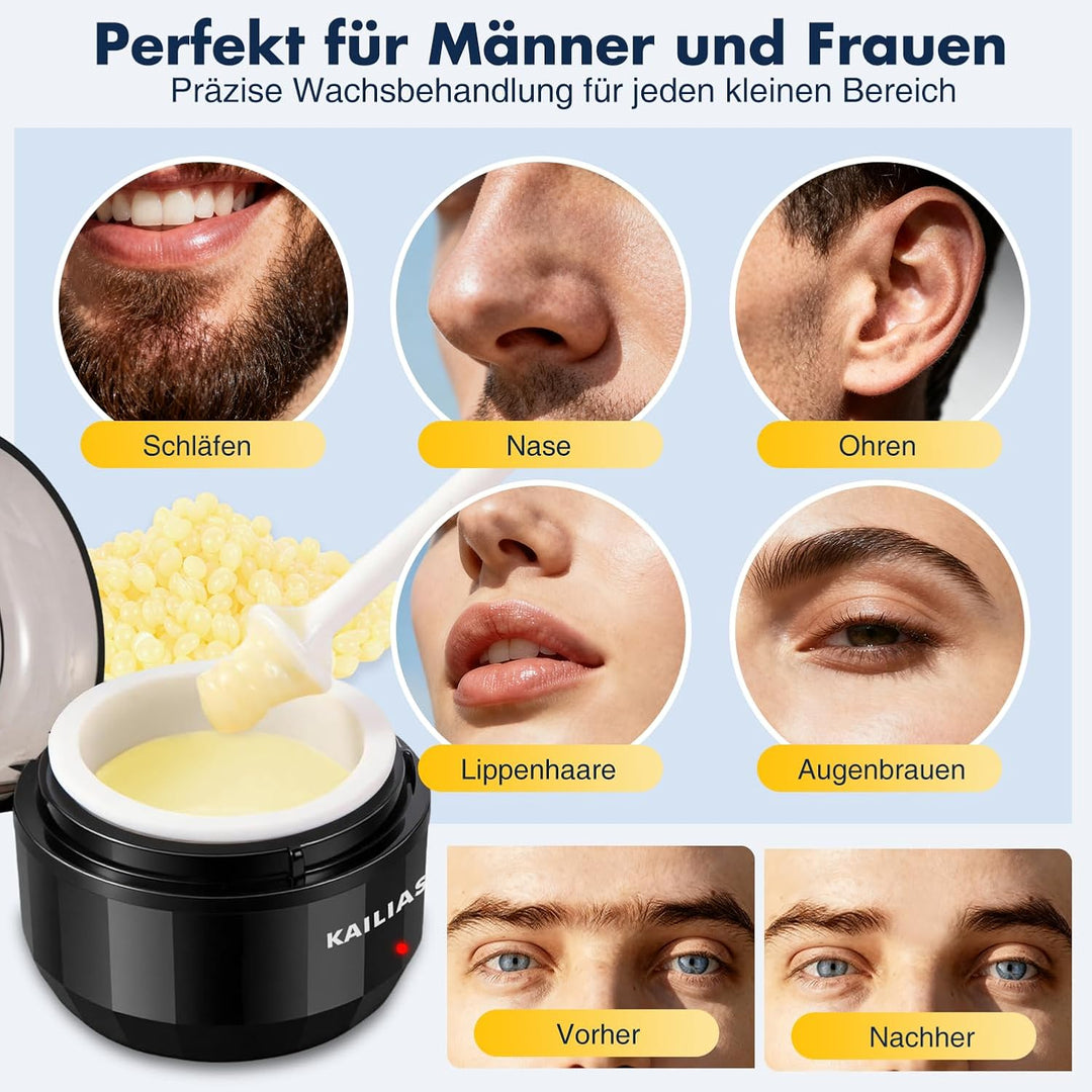 Nose Wax Kit,Nasenhaar Wachs,Nasenwachs Haarentfernung Set für Männer und Frauen,Tragbarer Nasenhaar