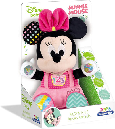 Clementoni - Plüschtier Baby Minnie - interaktives Plüschtier Baby Disney ab 6 Monaten, Spielzeug au