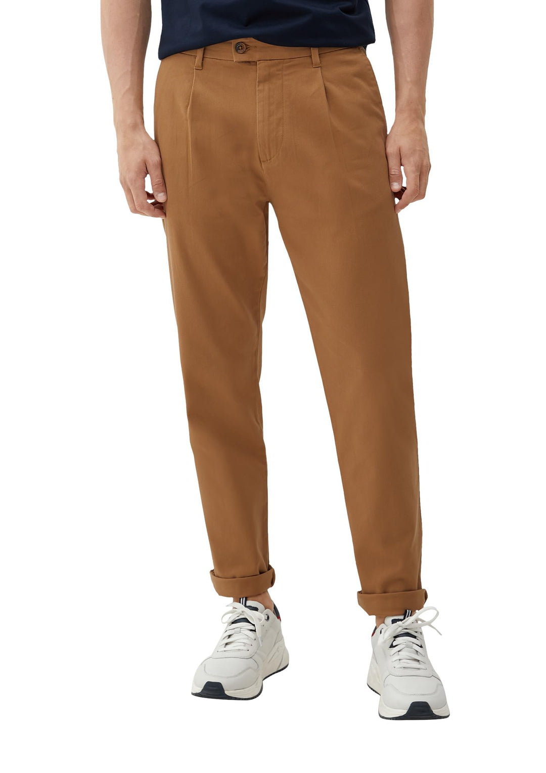 s.Oliver Relaxed: Chino mit Bundfalten 31W / 32L Braun 8469, 31W / 32L Braun 8469