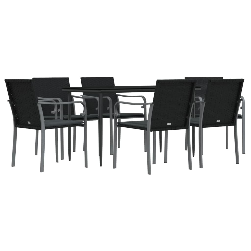 Festnight Poly Rattan Sitzgruppe Gartenmöbel Set Garten Essgruppe 6 Personen Gartenmöbel Set mit 6 G