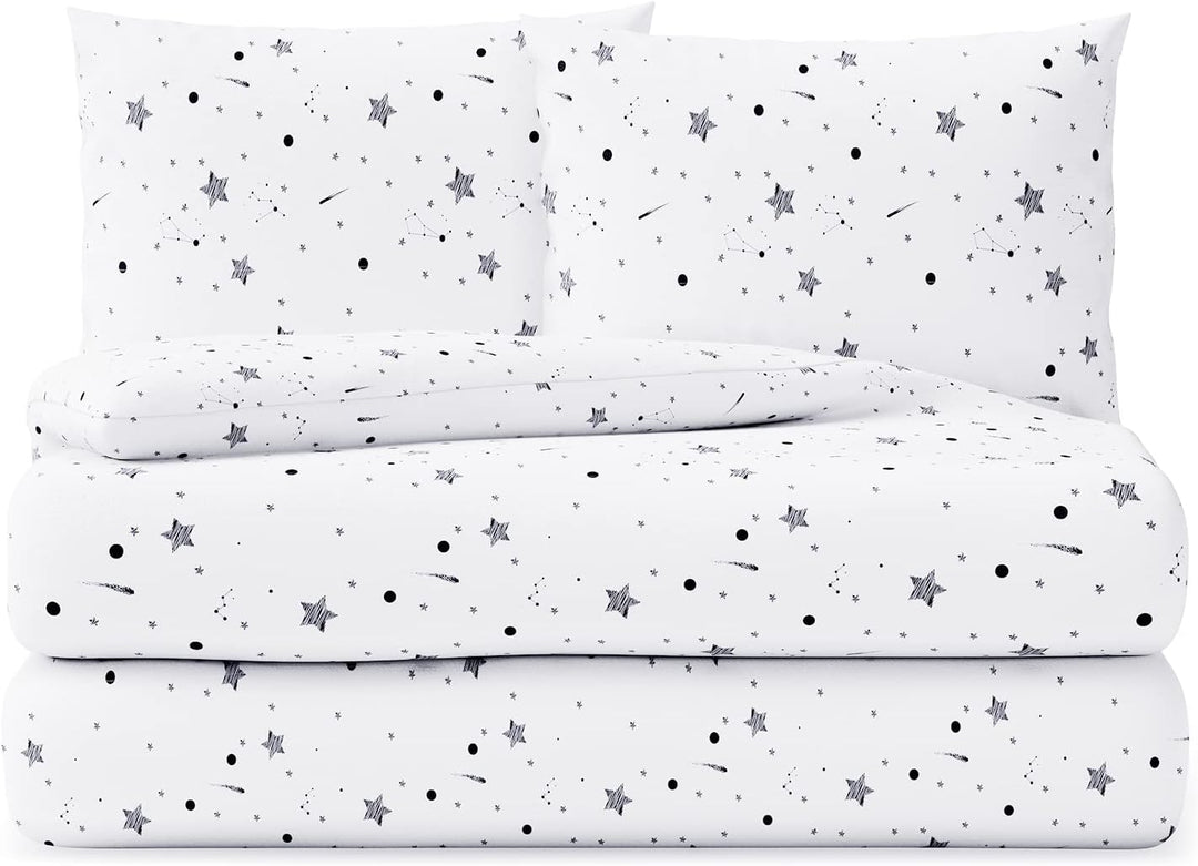 AmeliaHome 3tlg Bettwäsche 200x200 cm mit 2 Kissenbezügen 80x80 cm 100% Baumwolle Reissverschluss Av