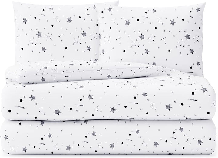 AmeliaHome 3tlg Bettwäsche 200x200 cm mit 2 Kissenbezügen 80x80 cm 100% Baumwolle Reissverschluss Av