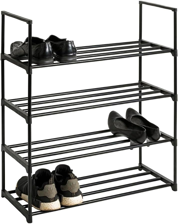 HAKU Möbel Schuhregal, Kunststoff, schwarz, B 65 x T 30 x H 74 cm