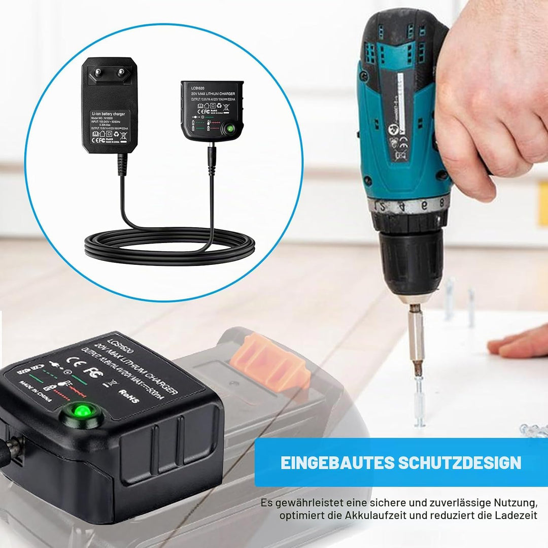18V/20V 18V Lithium Ladegerät für Black &amp; Decker Akku BL2018 BL2018-XJ BL1518 LBXR20-OPE LBXR20 LB20