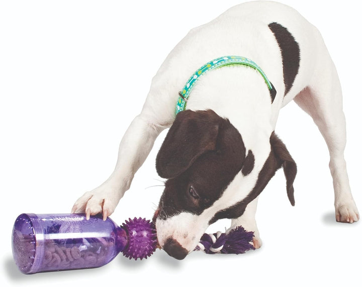PetSafe Busy Buddy Tug-a-Jug Hundespielzeug, Snackspender mit Seil, Beschäftigung und Gewichtskontro