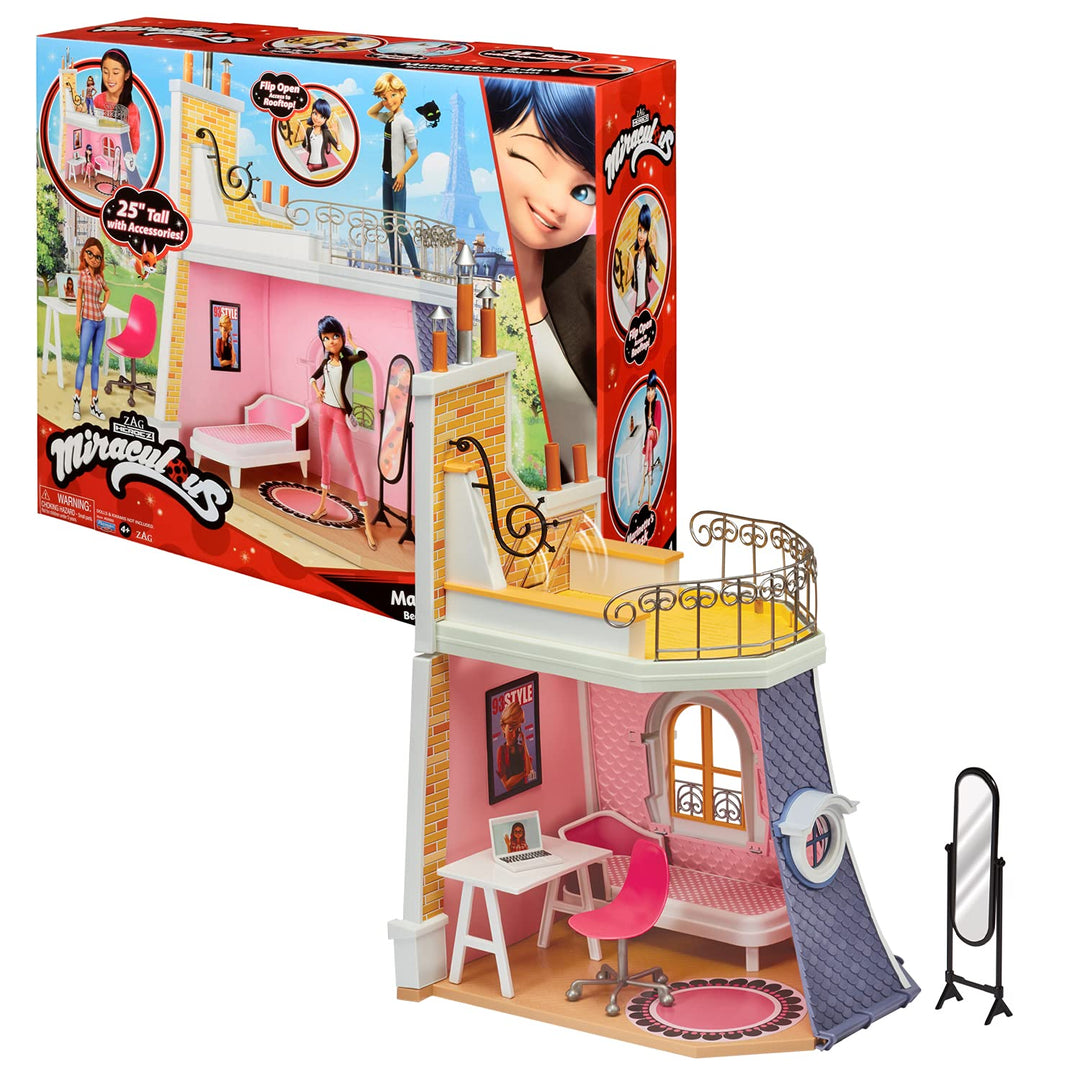 Bandai - Miraculous Ladybug - Marinettes Zimmer - Spielwelt kompatibel mit 26 cm Puppen - P50660, Ma