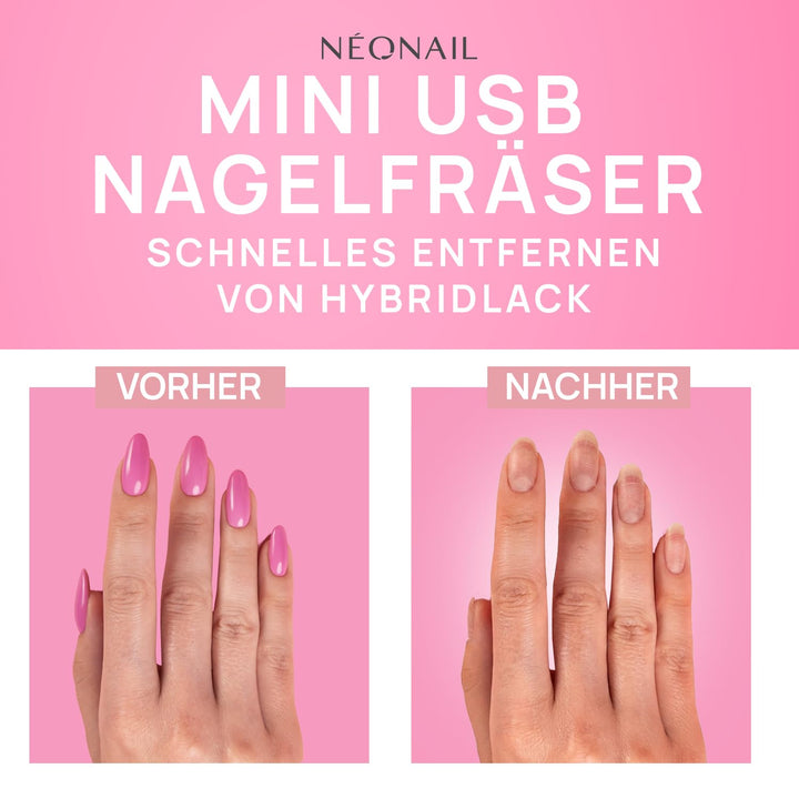 NÉONAIL Nagelfräser - Hornhautentferner Elektrisch - Nagelfeile - Mini USB Nail Drill 12 W - Manikür