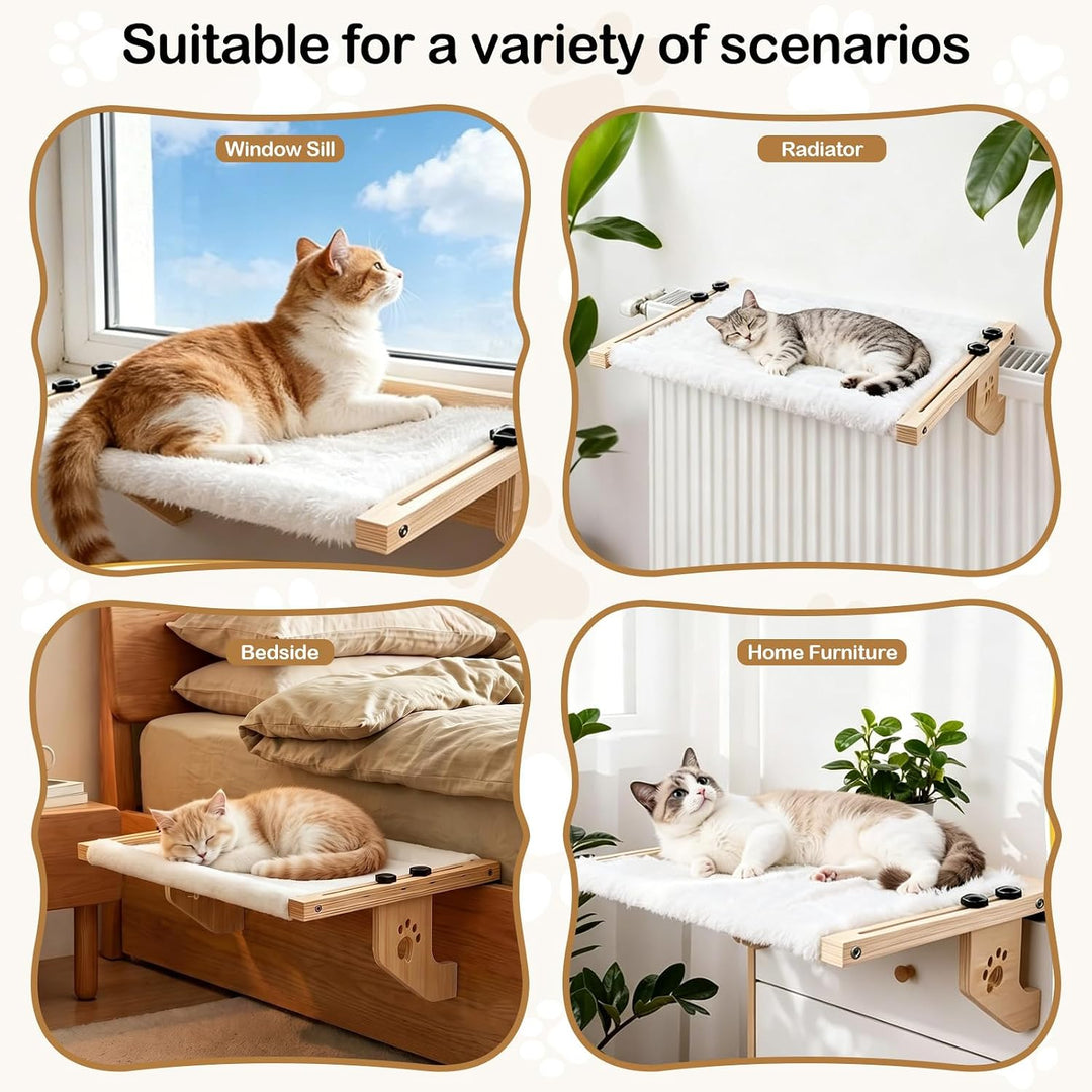 Heizungsliege Hängende Katzenhängematte, Katzen Fensterliege &amp; Katzenbett hängend, abnehmbarer Wende