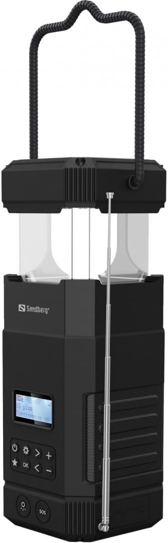 Sandberg Survivor Leuchte All in 1 Solar Handkurbel Powerbank 10000 Licht Bluetooth Lautsprecher DAB