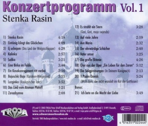 Konzertprogramm Vol.1, Audio-CD