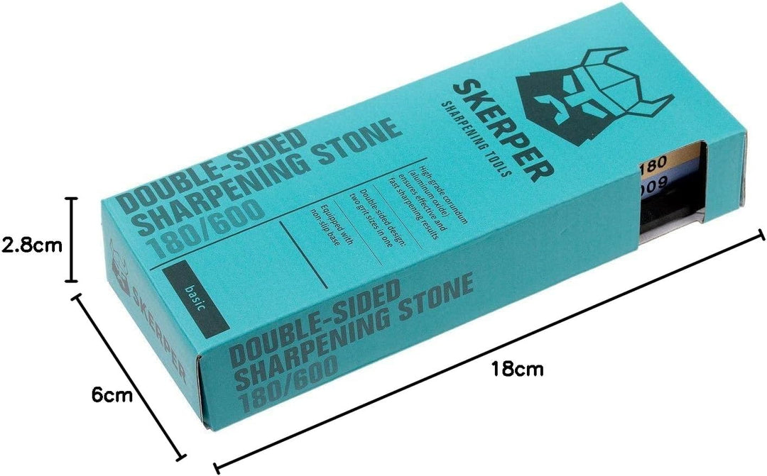 Skerper Basic SH001 Kombi-Wasserstein Körnung 180/600, um Stumpfe Messer wieder zu Formen und Scharf
