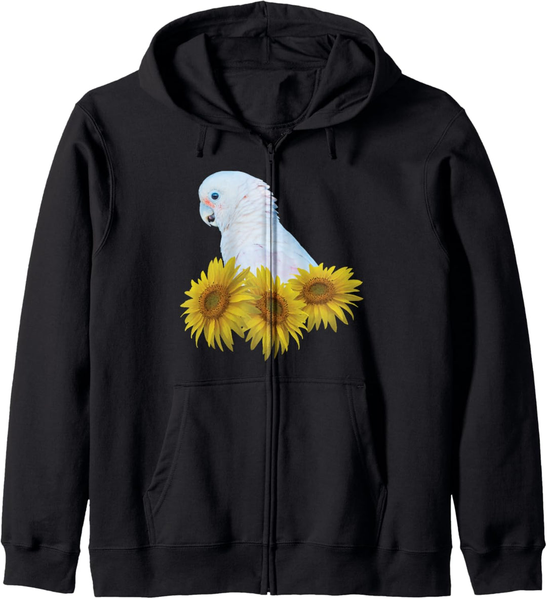 Goffins Kakadu Papagei Sonnenblume Kapuzenjacke