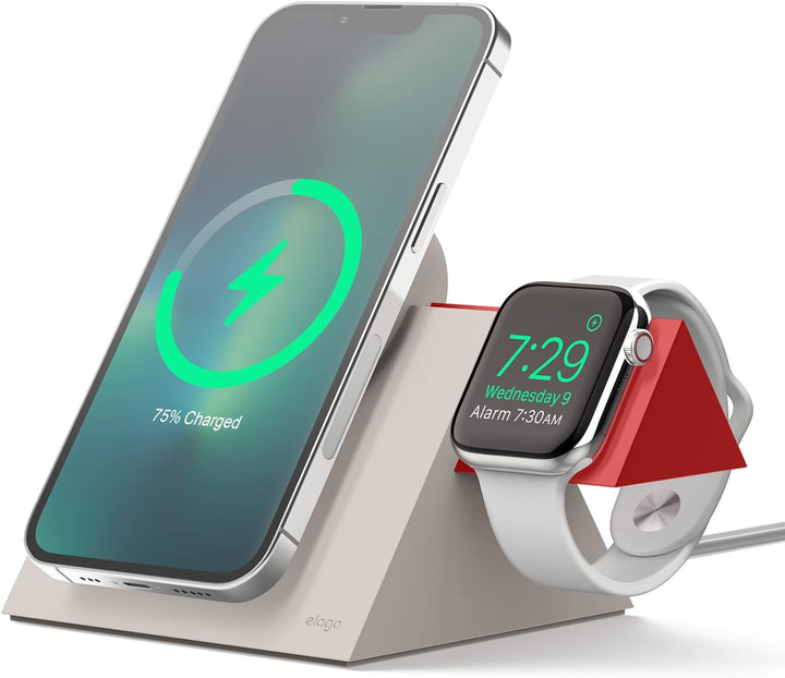elago MS5 Duo Ladestation Kompatibel mit MagSafe Ladegerät,Kompatibel mit iPhone 15, 14, 13, 12 Seri