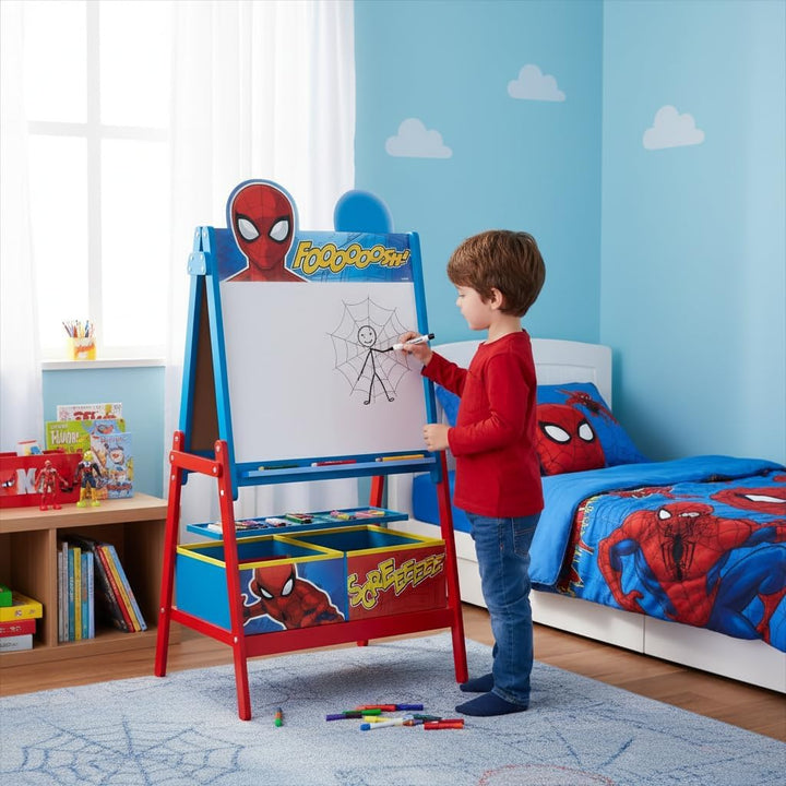 ARDITEX – Kindertafel von Marvel Spiderman mit doppelseitiger Oberfläche für Kreide und Filzstift un