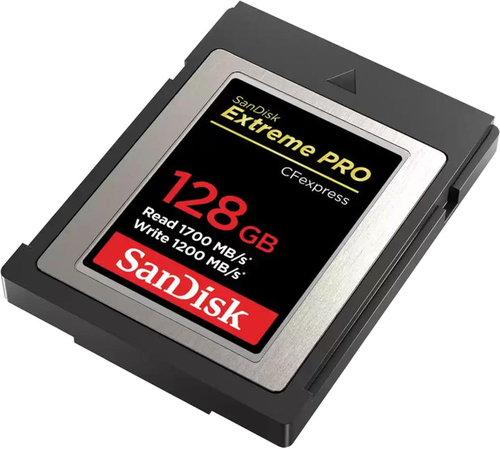 SanDisk Extreme PRO CFexpress Speicherkarte Typ B 128 GB (Lesegeschwindigkeiten bis 1700 MB/s, für R
