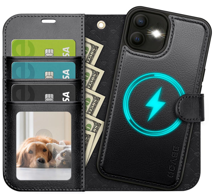 OCASE Kompatibel für iPhone 12 Pro Hülle (2in1) Leder Stossfestes Case, Abnehmbare magnetische, Mit