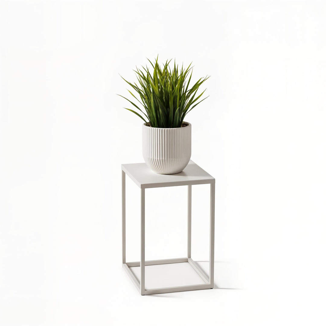 Pflanzenständer Ferro - 24x24x40cm - Farbe Weiss - für Zimmerblumen - Metallregal - Dekorativer Tisc