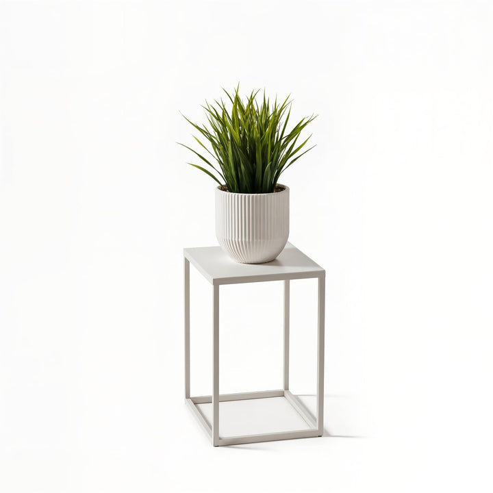 Pflanzenständer Ferro - 24x24x40cm - Farbe Weiss - für Zimmerblumen - Metallregal - Dekorativer Tisc