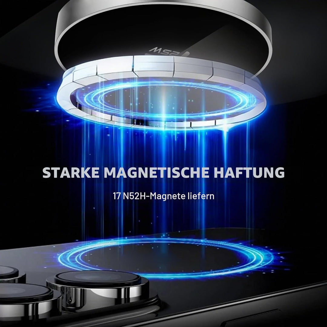 Qi2.2 Zertifizierte 25W Mag-Safe Autohalterung mit aktiver Kühlung – Magnetische Handyhalterung für